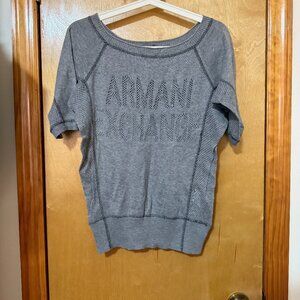 Armani Exchange gray sweatshirt like short sleeve - Size S